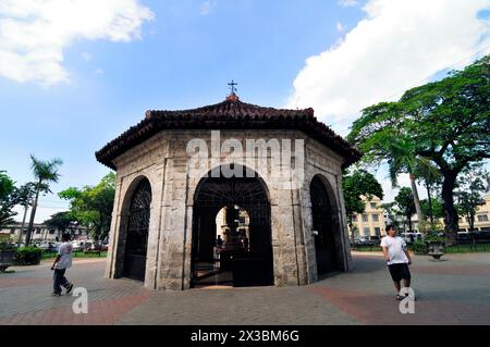 Ferdinando Magellano cross a Cebu City, nelle Filippine. Foto Stock