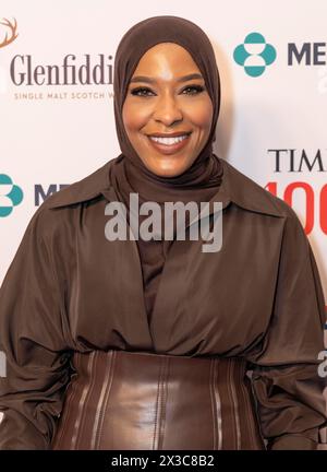 New York, New York, Stati Uniti. 25 aprile 2024. Ibtihaj Muhammad partecipa al gala Time100 al Jaz al Lincoln Center di New York il 25 aprile 2024 (Credit Image: © Lev Radin/ZUMA Press Wire) SOLO PER USO EDITORIALE! Non per USO commerciale! Foto Stock