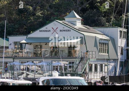 Mosman Rowers club a Mosman Bay, aperto nel 1911 e uno dei più antichi club sportivi di Sydney, Sydney, NSW, Australia Foto Stock