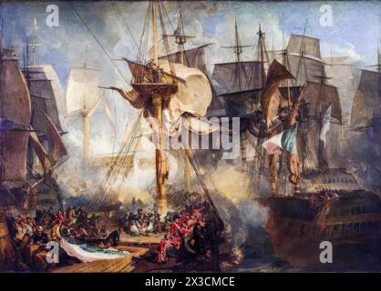 JMW Turner, la battaglia di Trafalgar, come visto dal Mizen Starboard, Shrouds of the Victory, painting in oil on canvas, 1806-1808 Foto Stock