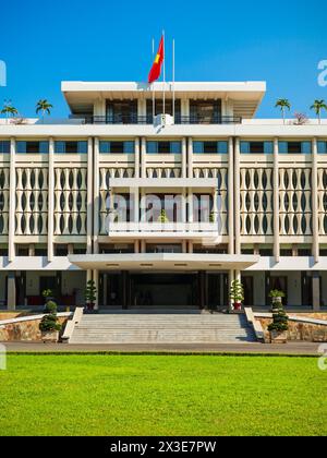 Indipendenza Palace o Palazzo della Riunificazione è un pubblico principale punto di riferimento nella città di Ho Chi Minh in Vietnam Foto Stock