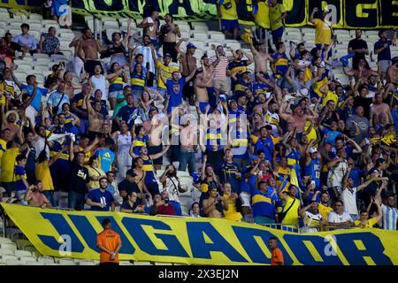 Fortaleza, Brasile. 26 aprile 2024. CE - FORTALEZA - 04/25/2024 - COPA SUL-AMERICANA 2024, FORTALEZA x BOCA JUNIORS - (FILE) tifosi durante la partita tra Fortaleza e Boca Juniors per la Copa Sudamericana 2024 allo stadio Arena Castelao di Fortaleza (CE), questo giovedì (25). Foto: Marlon Costa/AGIF credito: AGIF/Alamy Live News Foto Stock