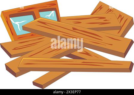 Illustrazione vettoriale legno Illustrazione Vettoriale