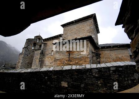 Chiesa di Santiago in Peñalba de Santiago, Leon, Spagna Foto Stock