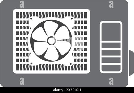 Illustrazione vettoriale dell'icona del climatizzatore esterno con design Siimple Illustrazione Vettoriale