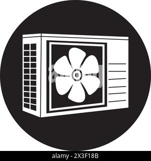 Illustrazione vettoriale dell'icona del climatizzatore esterno con design Siimple Illustrazione Vettoriale