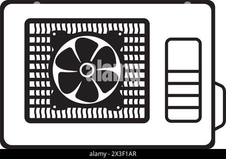 Illustrazione vettoriale dell'icona del climatizzatore esterno con design Siimple Illustrazione Vettoriale