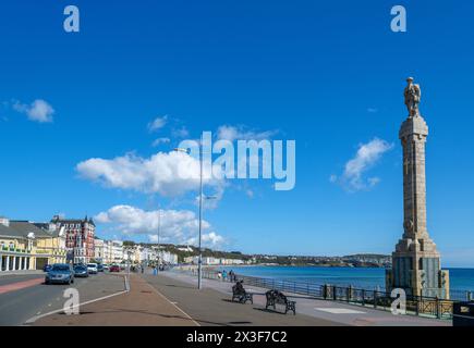 La Pomenade centrale a Douglas, Isola di Man, Inghilterra, Regno Unito Foto Stock