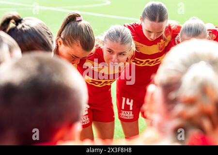 Farum, Danimarca. 21 aprile 2024. Emilie Byrnak (22 anni) dell'FC Nordsjaelland visto nel Gjensidige Kvindeliga match tra FC Nordsjaelland e Aarhus GF al Right to Dream Park di Farum. (Foto: Gonzales Photo - Dejan Obretkovic). Foto Stock