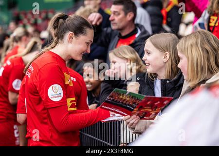 Farum, Danimarca. 21 aprile 2024. Winonah Heatley del Nordsjaelland visto dopo il Gjensidige Kvindeliga match tra FC Nordsjaelland e Aarhus GF a Right to Dream Park a Farum. (Foto: Gonzales Photo - Dejan Obretkovic). Foto Stock