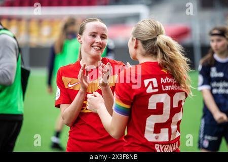 Farum, Danimarca. 21 aprile 2024. Nikoline Dudek del Nordsjaelland visto dopo il Gjensidige Kvindeliga match tra FC Nordsjaelland e Aarhus GF a Right to Dream Park a Farum. (Foto: Gonzales Photo - Dejan Obretkovic). Foto Stock