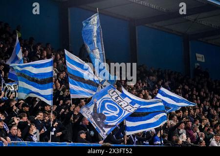 Doetinchem, Paesi Bassi. 26 aprile 2024. DOETINCHEM, PAESI BASSI - APRILE 26: Tifosi di De Graafschap durante l'incontro olandese Keuken Kampioen Divisie tra De Graafschap e MVV Maastricht allo Stadion De Vijverberg il 26 aprile 2024 a Doetinchem, Paesi Bassi. (Foto di Rene Nijhuis/Orange Pictures) credito: Orange Pics BV/Alamy Live News Foto Stock