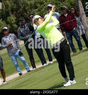 26 aprile 2024: LPGA - Ladies Professional Golf Association - AYAKA FURUE sul 5° tee al JM Eagle LA Championship 2024, presentato da Plastpro, Wilshire Country Club, Los Angeles, CA, USA, 26 aprile 2024.Credit Image cr Scott Mitchell/ZUMA Press (Credit Image: © Scott Mitchell/ZUMA Press Wire) SOLO PER USO EDITORIALE! Non per USO commerciale! Foto Stock