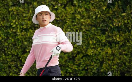 26 aprile 2024: LPGA - Ladies Professional Golf Association - AMY YANG sul secondo tee al JM Eagle LA Championship 2024, presentato da Plastpro, Wilshire Country Club, Los Angeles, CA, USA, 26 aprile 2024.Credit Image cr Scott Mitchell/ZUMA Press (Credit Image: © Scott Mitchell/ZUMA Press Wire) SOLO PER USO EDITORIALE! Non per USO commerciale! Foto Stock