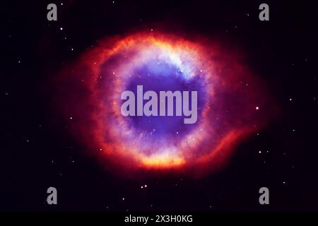 Una galassia che sembra un occhio. Elementi di questa immagine forniti dalla NASA Foto Stock