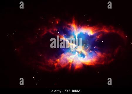 Una galassia che sembra un occhio. Elementi di questa immagine forniti dalla NASA Foto Stock