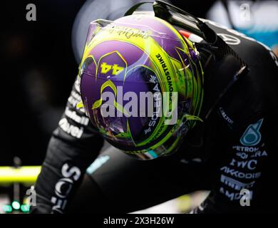 Circuito di Suzuka, 5 aprile 2024: Lewis Hamilton (GBR) della Mercedes durante il Gran Premio di Formula 1 del Giappone 2024. Foto Stock