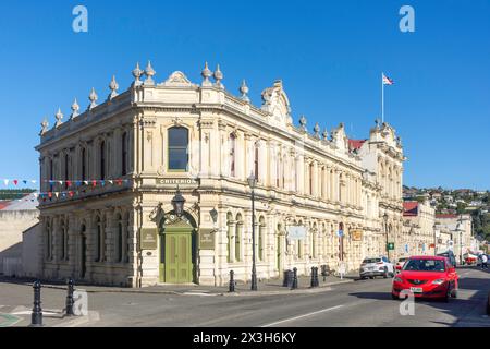 Historic Criterion Hotel (1877), Oamaru's Victorian Precinct, Tyne Street, Oamaru (te OHA-a-Maru), Otago Region, isola del Sud, nuova Zelanda Foto Stock
