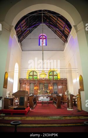 La tomba di Vasco da gama segna la chiesa dei cinque centurie a kochi, la commemorazione storica della chiesa di San Francesco nel forte kochi Kerala, India. Foto Stock