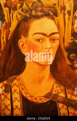 Asia, Singapore, National Gallery, Autoritratto con scimmia di Frida Kahlo (1907-1954) datato 1945 Foto Stock