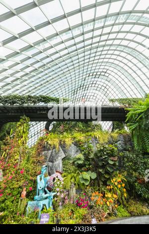 Asia, Singapore, Gardens by the Bay, Vista interna del Garden display Foto Stock