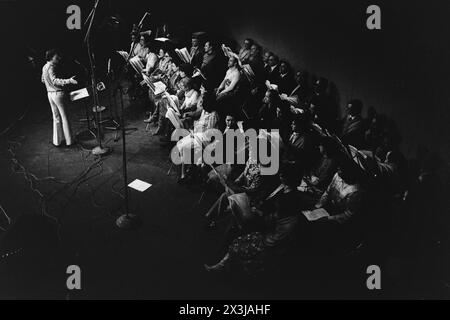 Musicisti IRCAM si esibiscono all'Opera, Lione, Rodano, regione Rodano-Alpi, Francia, archivi 1978 Foto Stock