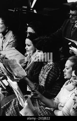 Musicisti IRCAM si esibiscono all'Opera, Lione, Rodano, regione Rodano-Alpi, Francia, archivi 1978 Foto Stock