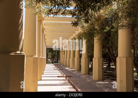 La sala giochi si trova all'interno dei giardini Jardins del Turia a Valencia, Spagna. Foto Stock