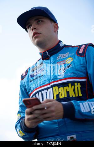 Blaine Perkins si prepara a qualificarsi per l'Ag-Pro 300 a Lincoln, ALABAMA, USA. Foto Stock