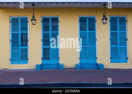 New Orleans, Louisiana. Quartiere francese, cottage creolo in stile House. Foto Stock