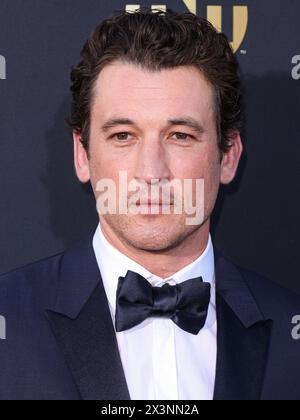 HOLLYWOOD, LOS ANGELES, CALIFORNIA, Stati Uniti d'America - APRILE 27: Miles Teller arriva alla 49a edizione dell'AFI (American Film Institute) Lifetime Achievement Award Gala Tribute che celebra Nicole Kidman tenutasi al Dolby Theatre il 27 aprile 2024 a Hollywood, Los Angeles, California, Stati Uniti. (Foto di Xavier Collin/Image Press Agency) Foto Stock