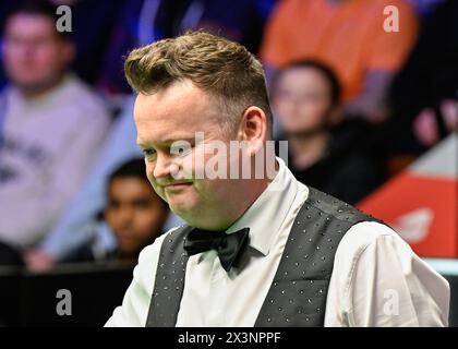 Shaun Murphy, durante i Campionati del mondo di Cazoo 2024 al Crucible Theatre, Sheffield, Regno Unito, 28 aprile 2024 (foto di Cody Froggatt/News Images) Foto Stock