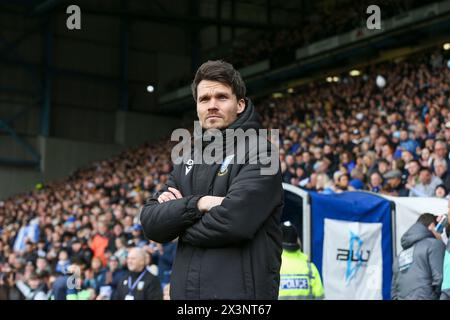 Londra, Regno Unito. 27 aprile 2024. Sheffield Wednesday Manager Danny Rohl durante la partita semifinale di Coventry City FC contro Manchester United FC Emirates fa Cup al Wembley Stadium, Londra, Inghilterra, Regno Unito il 21 aprile 2024 Credit: Every Second Media/Alamy Live News Foto Stock