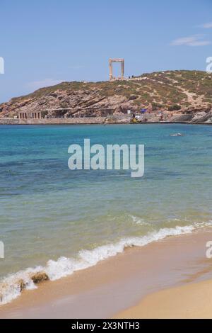 Tempio di Apollo (Portara), Hora, Isola di Naxos, Cicladi Gruppo, Grecia Foto Stock