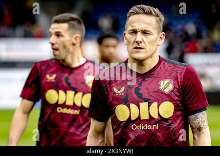 WAALWIJK, Paesi Bassi. 28 aprile 2024. SPO, Mandemakers Stadium, Dutch eredivisie, stagione 2023/2024, durante la partita RKC - Utrecht, FC Utrecht giocatore Jens Toornstra credito: Tiri pro/Alamy Live News Foto Stock