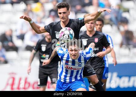 Odense, Danimarca. 28 aprile 2024. Superliga match tra OB e Hvidovre IF al Nature Energy Park di Odense domenica 28 aprile 2024. (Foto: Bo Amstrup/Scanpix 2024) credito: Ritzau/Alamy Live News Foto Stock