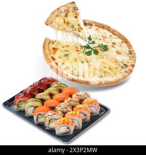 Petite Pizza and Rolls Combo Foto Stock