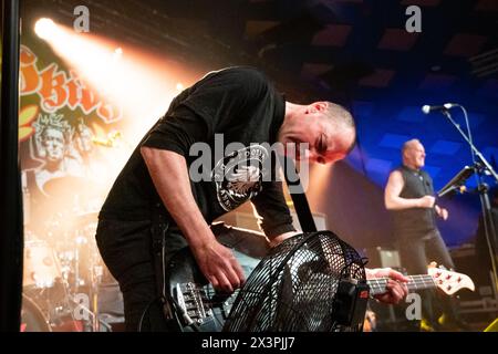 Glasgow, Regno Unito. 27 aprile 2024. Gli Skids si esibiscono al Barrowland di Glasgow il 27 aprile 2024 Credit: Glasgow Green al Winter Time/Alamy Live News Foto Stock