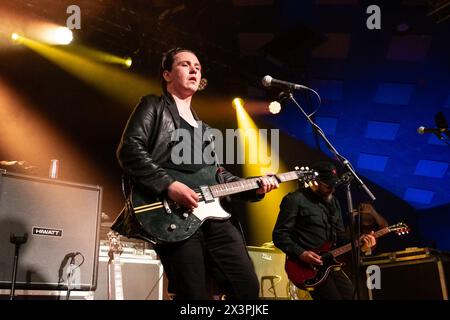 Glasgow, Regno Unito. 27 aprile 2024. Gli Skids si esibiscono al Barrowland di Glasgow il 27 aprile 2024 Credit: Glasgow Green al Winter Time/Alamy Live News Foto Stock