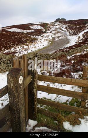 Vai a Moel Fammau, Mold, Galles Foto Stock
