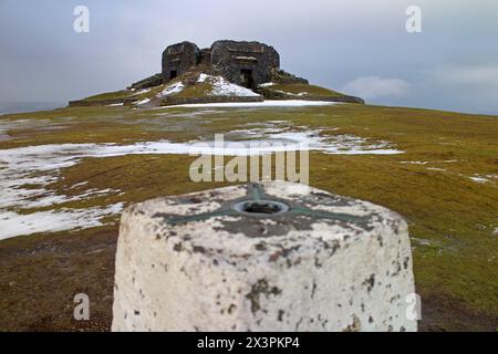 Vai a Moel Fammau, Mold, Galles Foto Stock