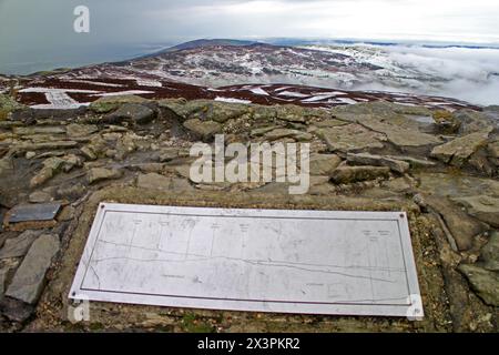 Vai a Moel Fammau, Mold, Galles Foto Stock