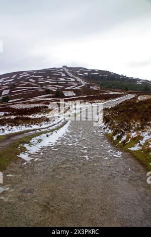 Vai a Moel Fammau, Mold, Galles Foto Stock