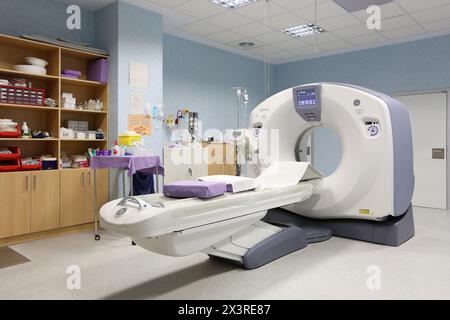 CAT, tomografia assiale computerizzata, reparto di Radiologia, ospedale Donostia, San Sebastian, Donostia, Gipuzkoa, Paesi Baschi, Spagna Foto Stock