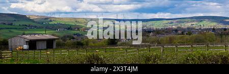 Immagine panoramica della campagna di Edenfield nella Greater Manchester. Foto Stock