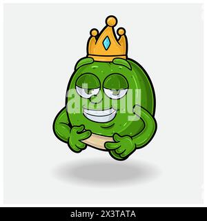 Personaggio di lime Mascot Cartoon con espressione Love Said. Illustrazioni vettoriali Illustrazione Vettoriale