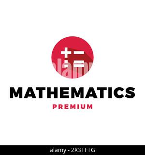 Disegno illustrazione modello logo vettore icona matematica Illustrazione Vettoriale