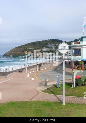 Saint Clair Beach and Promenade, Saint Clair, Dunedin (Ōtepoti), Otago, nuova Zelanda Foto Stock