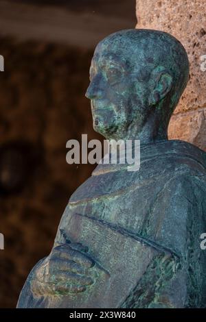 Gonzalo de Berceo, poeta medievale, Berceo, la Rioja, Spagna Foto Stock