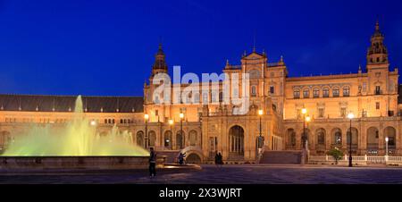 Spagna, Andalusia, Siviglia, Plaza de Espana Foto Stock